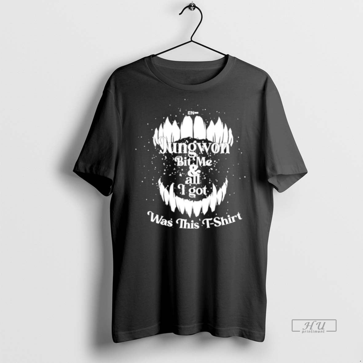 Officials Jungwon Bit Me All I Got Was This Mouth With Fangs Shirt Sweater Unisex T-shirt, Sweatshirt, Hoodie, Long Sleeve Tee - T-Shirt, Sweatshirt, Hoodie