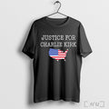 Officials Justice For Charlie Kirk American Flag T Shirt Unisex T-shirt, Sweatshirt, Hoodie, Long Sleeve Tee - T-Shirt, Sweatshirt, Hoodie
