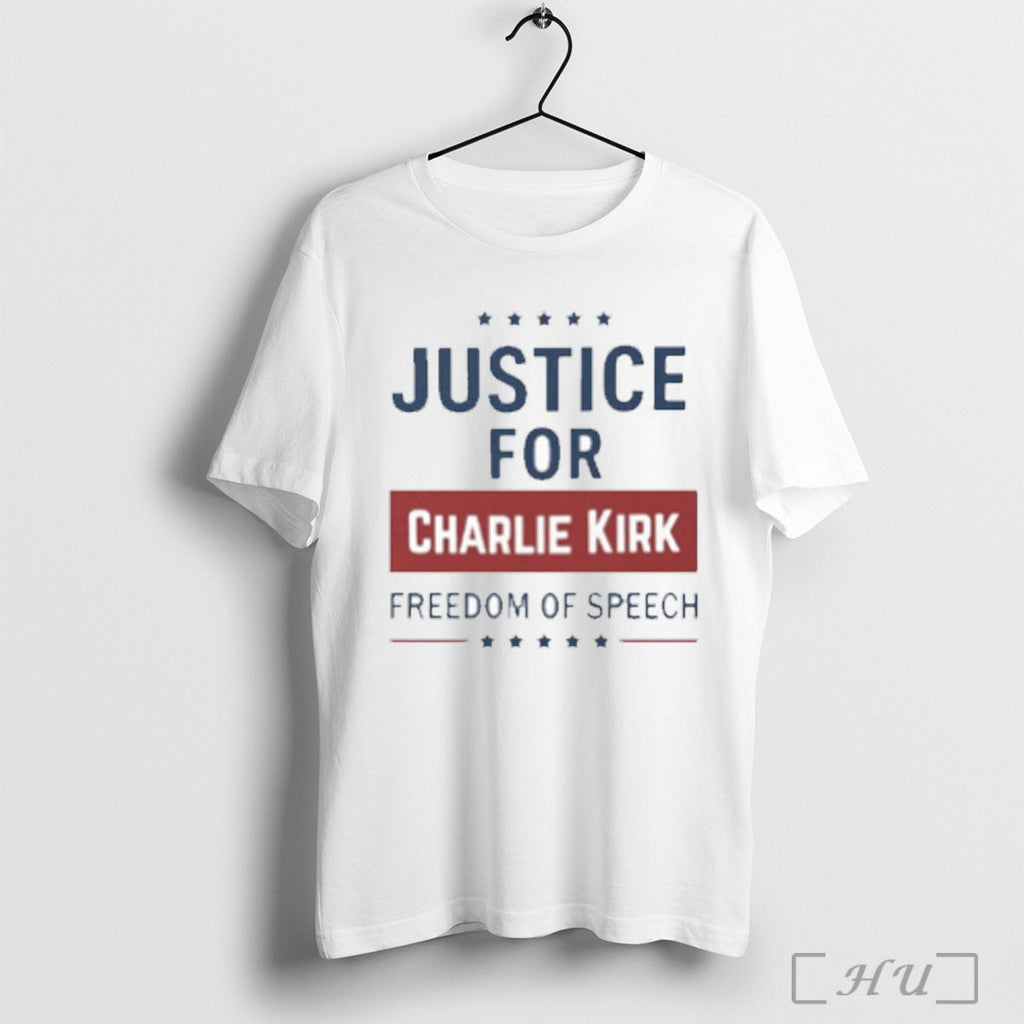 Officials Justice For Charlie Kirk Freedom Of Speech T Shirt Unisex T-shirt, Sweatshirt, Hoodie, Long Sleeve Tee - T-Shirt, Sweatshirt, Hoodie