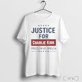 Officials Justice For Charlie Kirk Freedom Of Speech T Shirt Unisex T-shirt, Sweatshirt, Hoodie, Long Sleeve Tee - T-Shirt, Sweatshirt, Hoodie