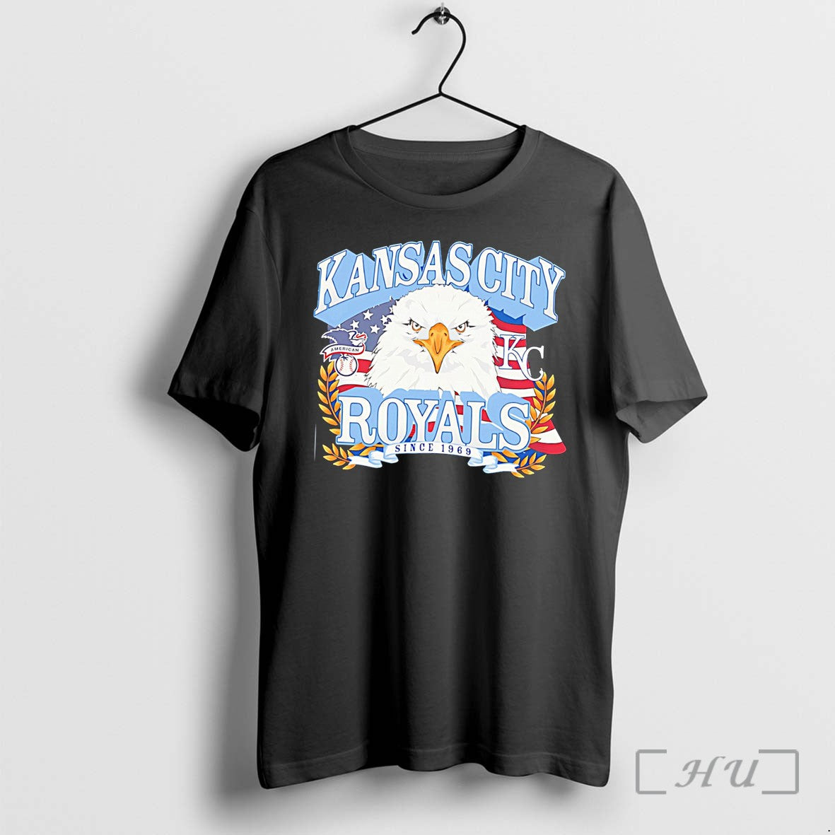 Officials Kansas City Royals Americana Eagle Celebrating Americas 250th Tee Unisex T-shirt, Sweatshirt, Hoodie, Long Sleeve Tee - T-Shirt, Sweatshirt, Hoodie