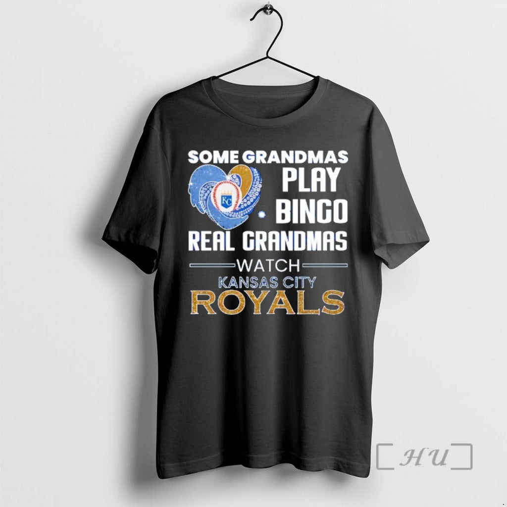 Officials Kansas City Royals Some Grandmas Play Bingo Real Grandmas Watch Diamond Heart Shape T-Shirts, Hoodie, Sweatshirt - T-Shirt, Sweatshirt, Hoodie
