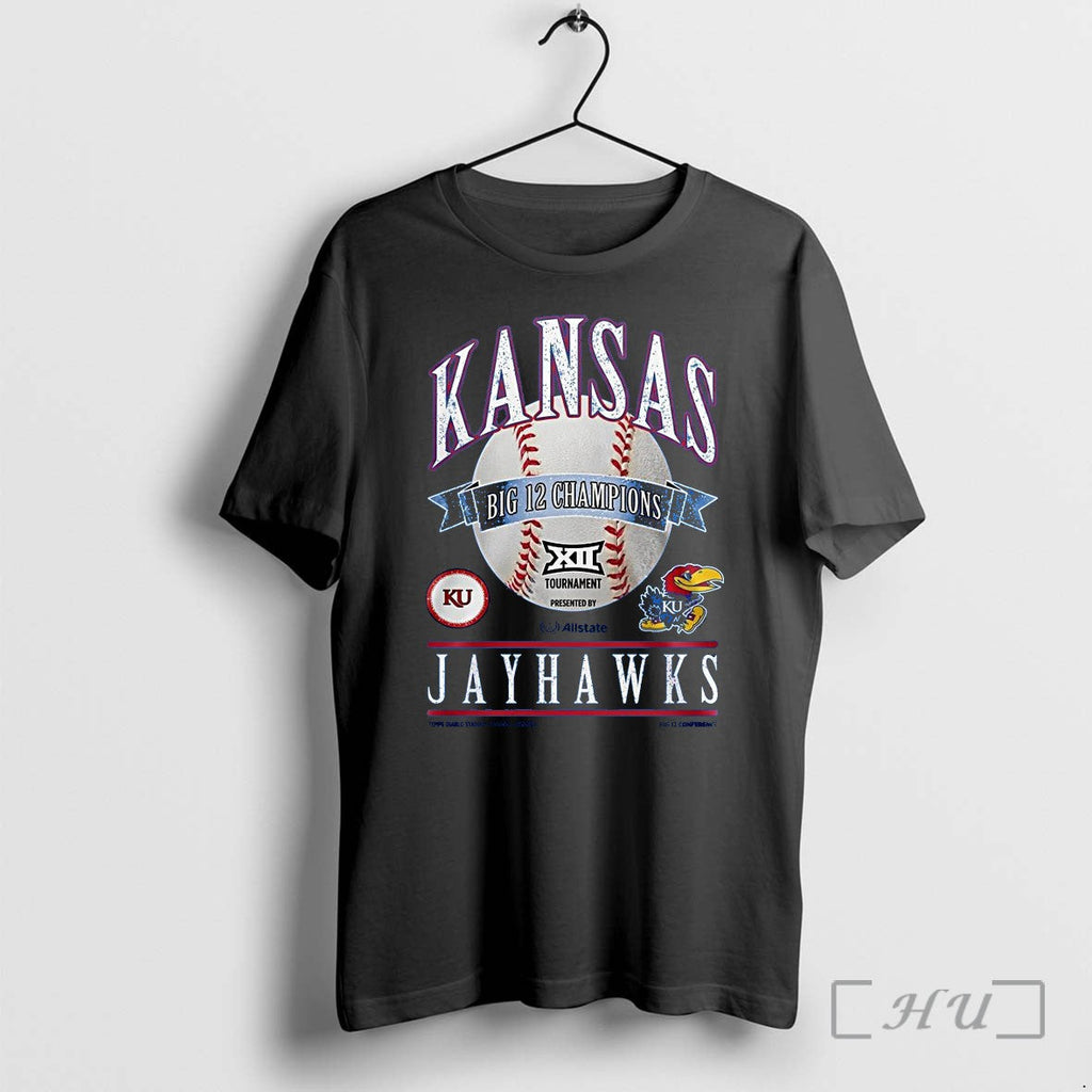 Officials Kansas Jayhawks 2026 Big 12 Baseball Tournament Champions 1 Unisex T-shirt, Sweatshirt, Hoodie, Long Sleeve Tee - T-Shirt, Sweatshirt, Hoodie