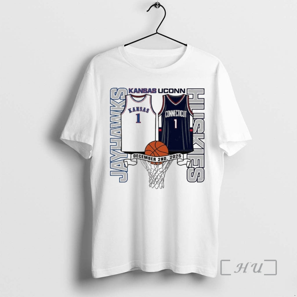 Officials Kansas Jayhawks Basketball Vs Uconn Huskies December 2nd 2025 T-Shirts, Hoodie, Sweatshirt - T-Shirt, Sweatshirt, Hoodie