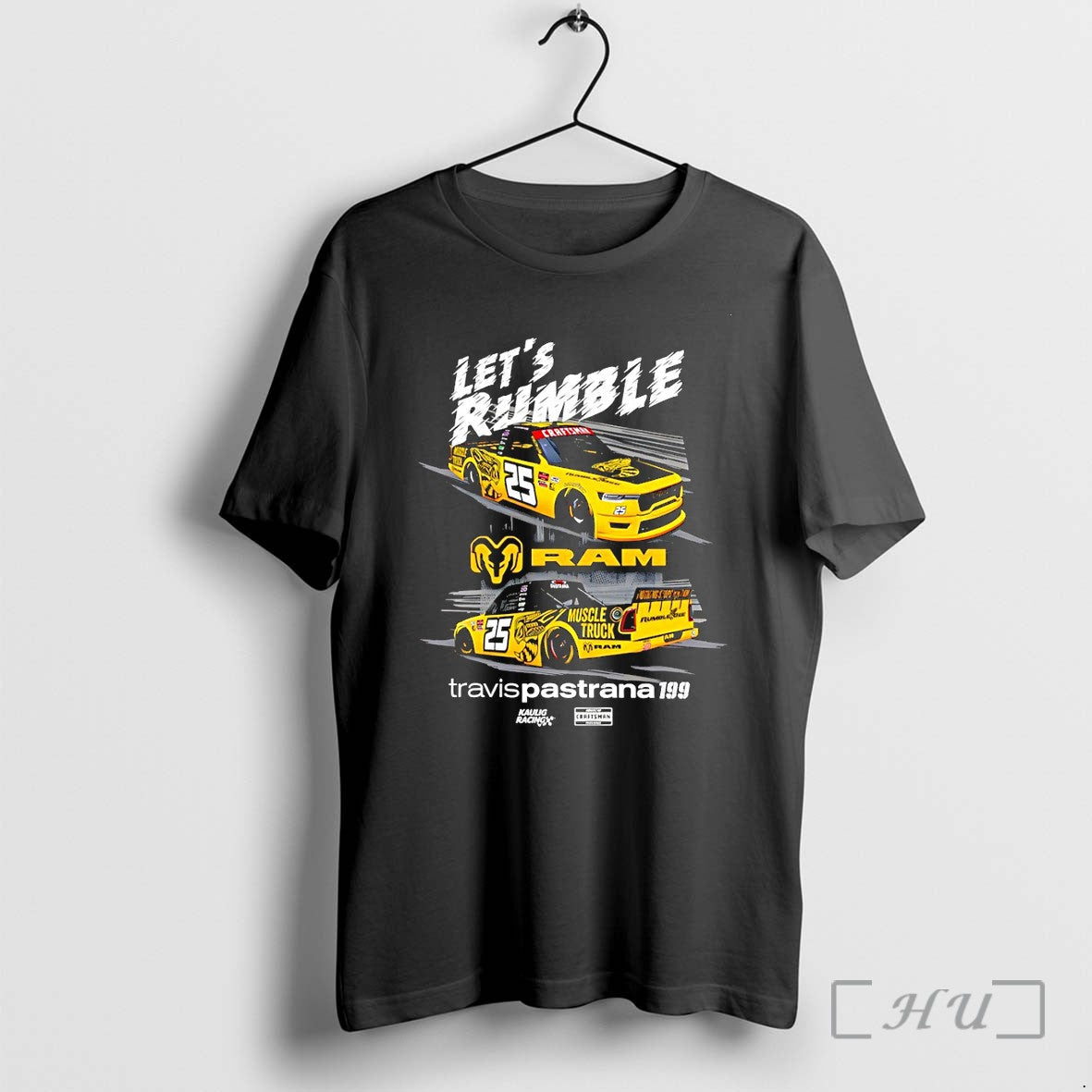 Officials Kaulig Racing X Ram Lets Rumble Travis Pastrana 2026 Unisex T-shirt, Sweatshirt, Hoodie, Long Sleeve Tee - T-Shirt, Sweatshirt, Hoodie
