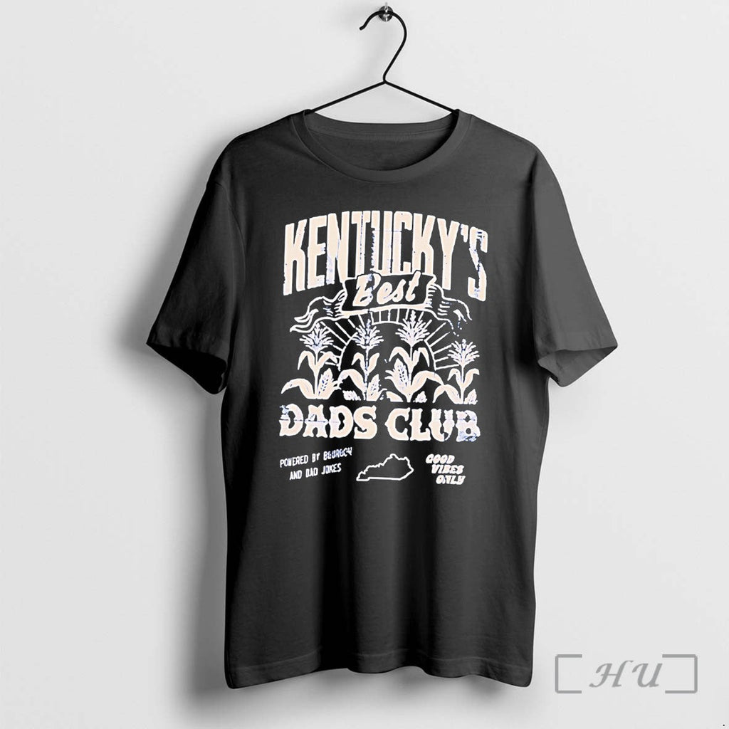 Officials Kentuckys Best Dads Club Powered By Bourdon And Dad Jokes Tee Premium T Shirts Unisex T-shirt, Sweatshirt, Hoodie, Long Sleeve Tee - T-Shirt, Sweatshirt, Hoodie