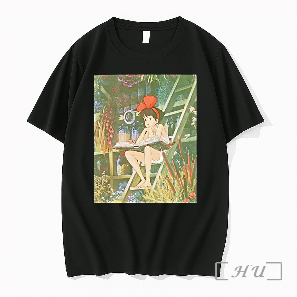 Officials Kikis Delivery Service Magic Book And Cat Unisex T-shirt, Sweatshirt, Hoodie, Long Sleeve Tee - T-Shirt, Sweatshirt, Hoodie