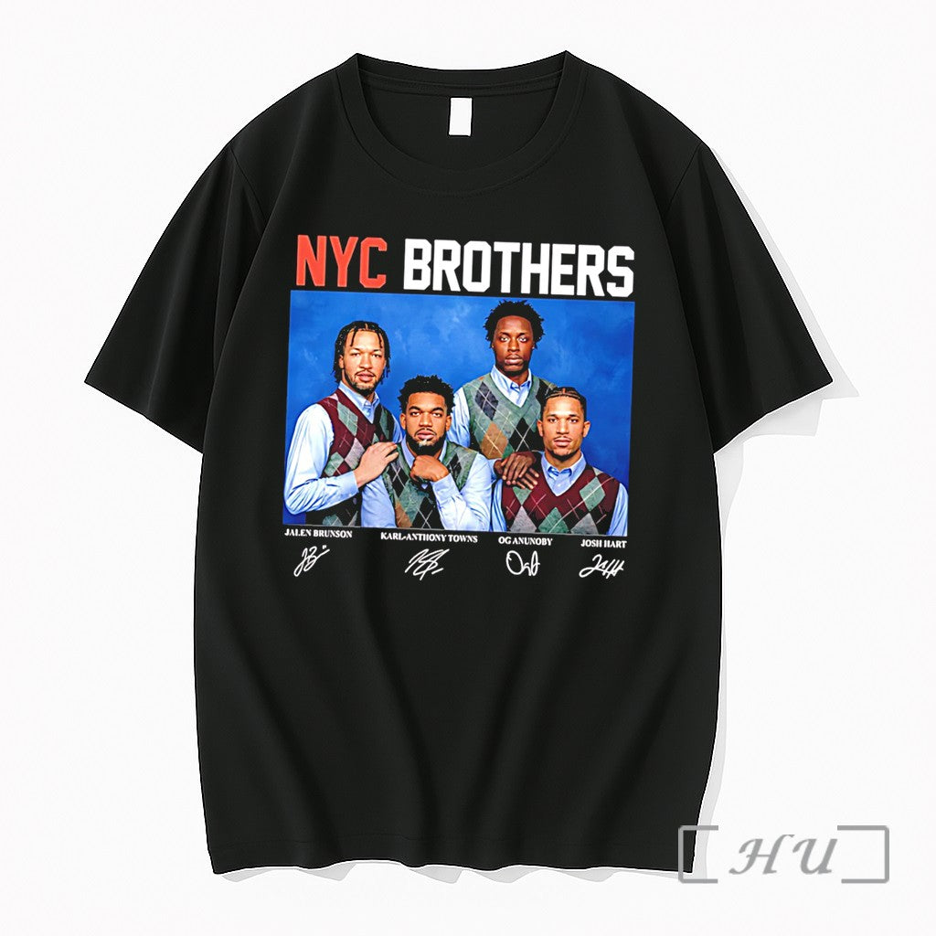 Officials Knicks Nyc Brothers Brunson Towns Og Anunoby Hart Signatures Tee Premium T Shirts Sweater - T-Shirt, Sweatshirt, Hoodie