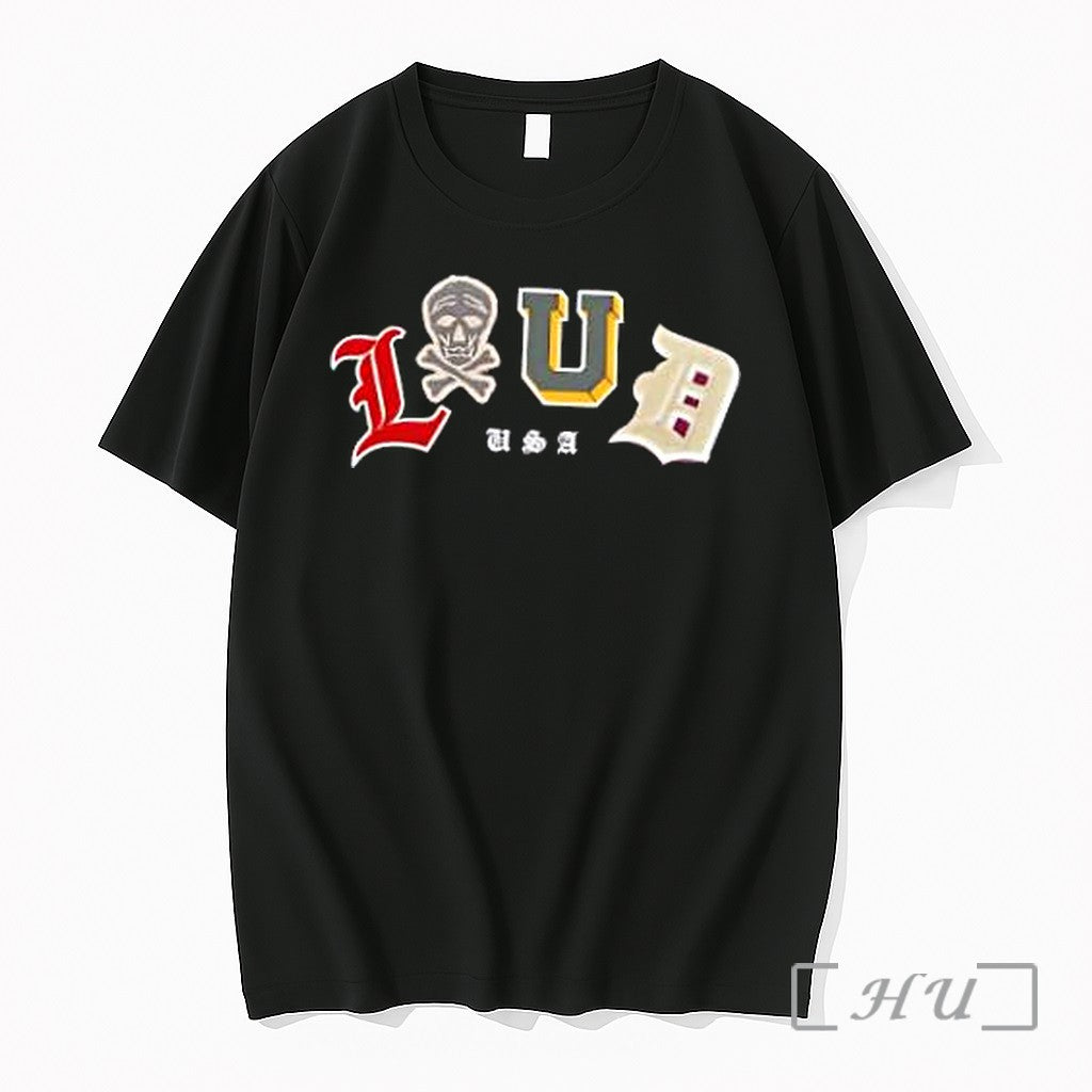 Officials Lud Usa Skull Varsity Patches Premium T Shirts Sweater Hoodie Jpg Unisex T-shirt, Sweatshirt, Hoodie, Long Sleeve Tee - T-Shirt, Sweatshirt, Hoodie
