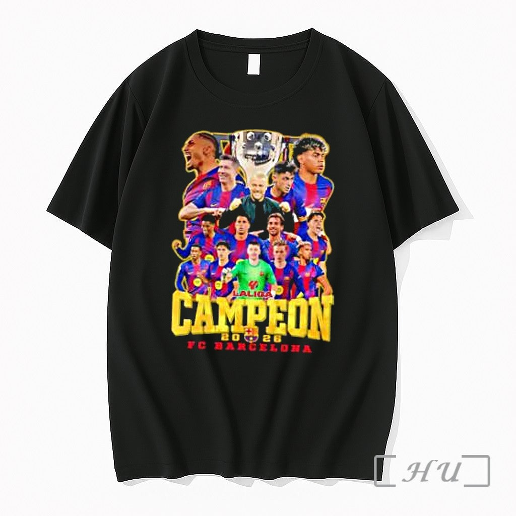 Officials Laliga Campeon 20 2026 Fc Barcelona Unisex T-shirt, Sweatshirt, Hoodie, Long Sleeve Tee - T-Shirt, Sweatshirt, Hoodie