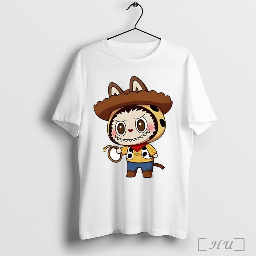 Officials Labubu Woody The Cowboy Holding A Rope T Shirt Unisex T-shirt, Sweatshirt, Hoodie, Long Sleeve Tee - T-Shirt, Sweatshirt, Hoodie