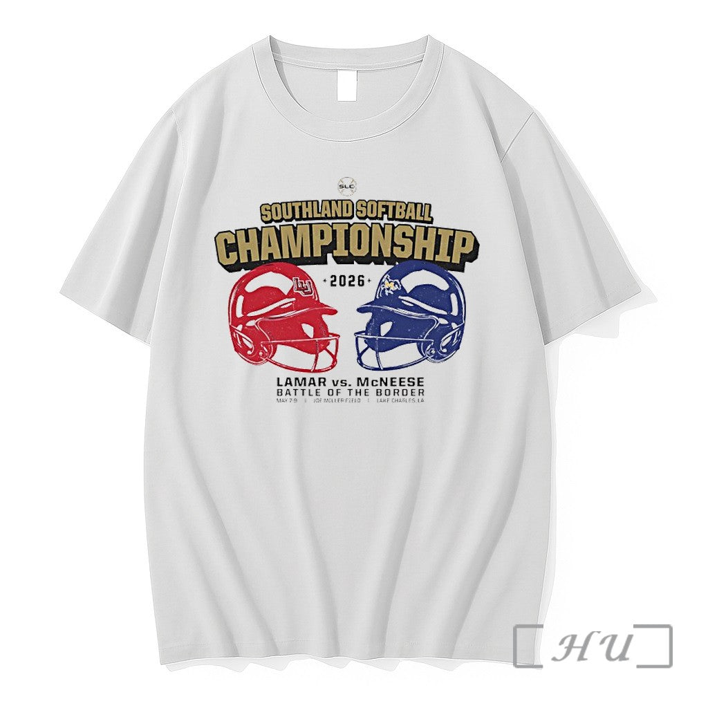 Officials Lamar Vs Mcneese 2026 Southland Softball Championship Helmet Matchup Unisex T-shirt, Sweatshirt, Hoodie, Long Sleeve Tee - T-Shirt, Sweatshirt, Hoodie