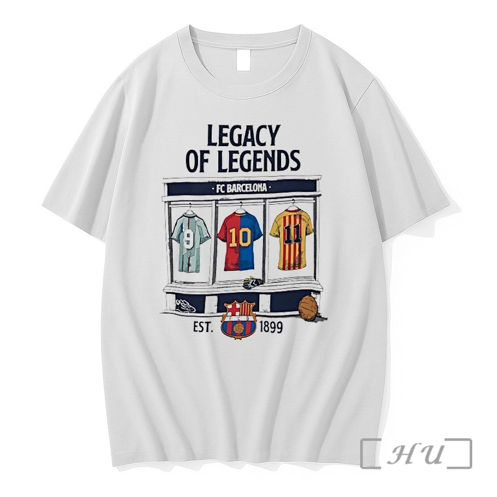 Officials Legacy Of Legends Fc Barcelona Est 1899 Football Jerseys Numbers Premium T Shirts Sweater - T-Shirt, Sweatshirt, Hoodie