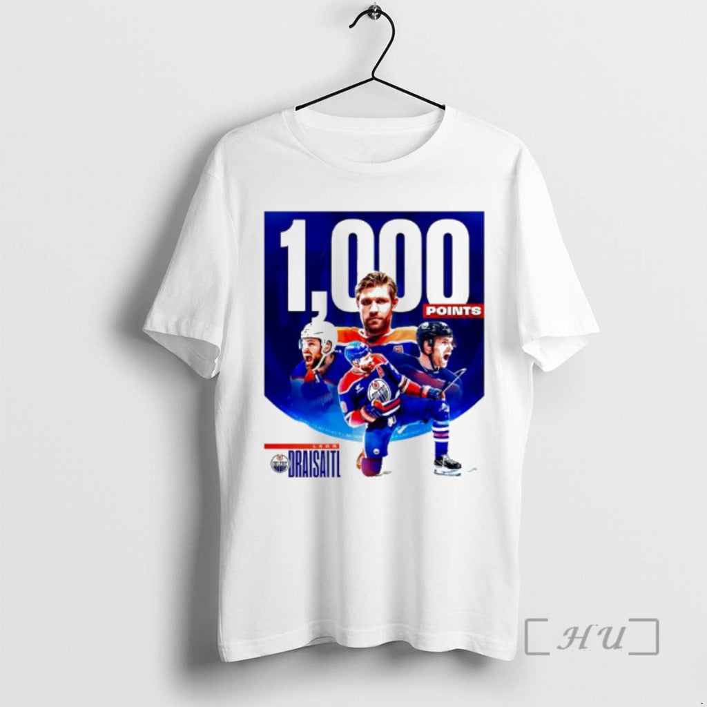 Officials Leon Draisaitl Legend Drai 1000 Points T-Shirts, Hoodie, Sweatshirt - T-Shirt, Sweatshirt, Hoodie