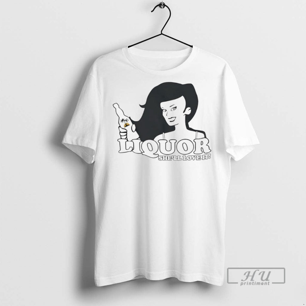 Officials Liquor Where She Likes It T Shirts Unisex T-shirt, Sweatshirt, Hoodie, Long Sleeve Tee - T-Shirt, Sweatshirt, Hoodie