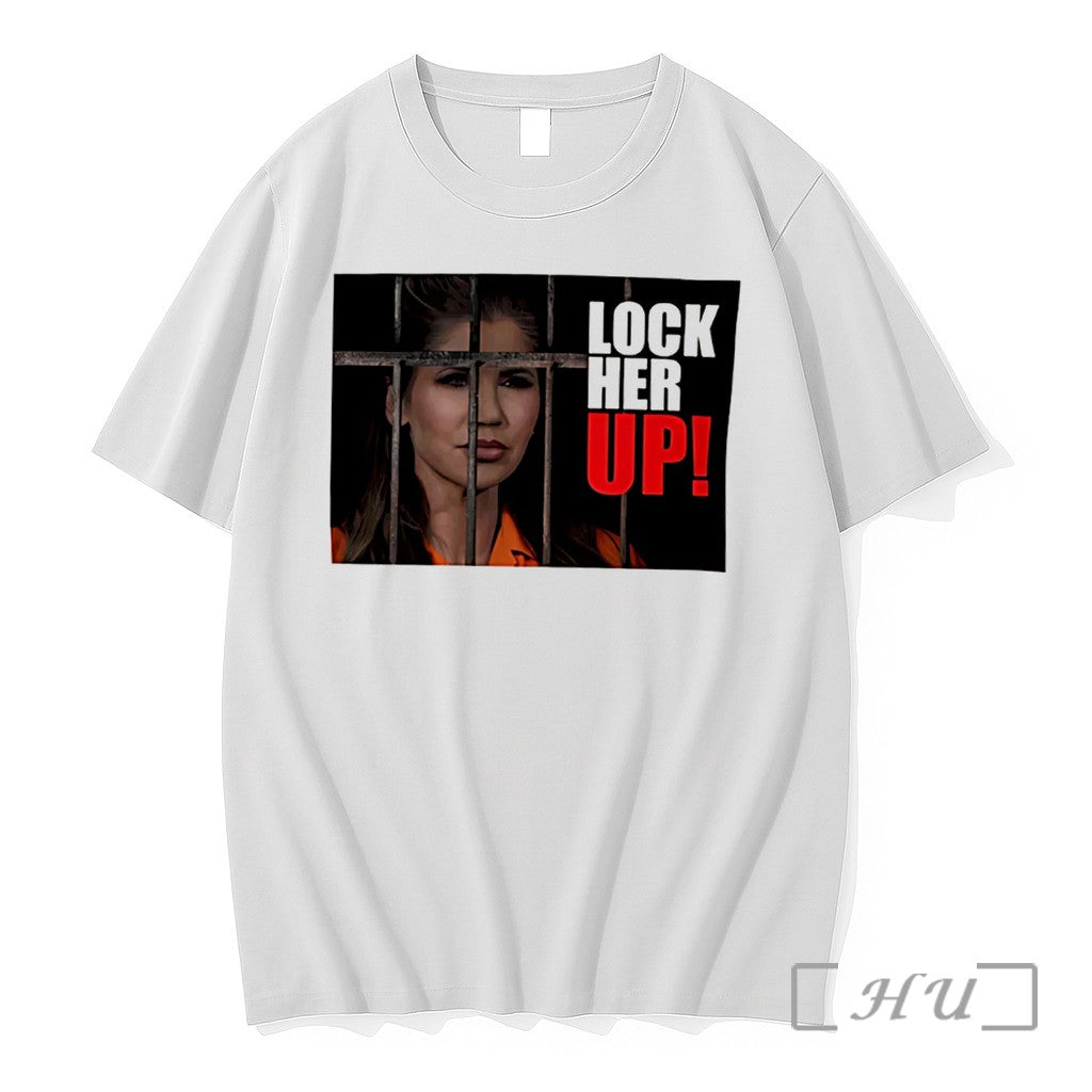 Officials Lock Her Up Kristi Noem Tee Premium T Shirts Sweater Hoodie Jpg Unisex T-shirt, Sweatshirt, Hoodie, Long Sleeve Tee - T-Shirt, Sweatshirt, Hoodie