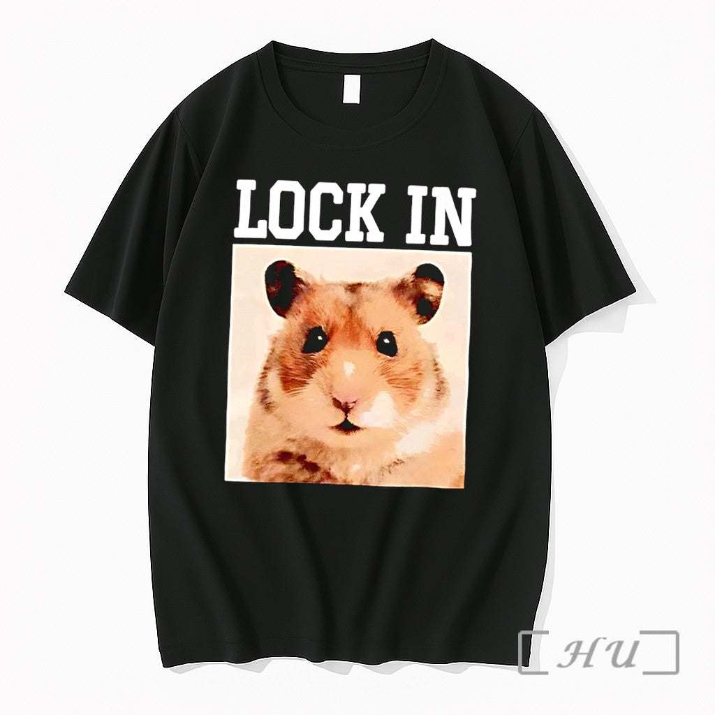Officials Lock In Hamster Graphic Black Premium T Shirts Sweater Hoodie Jpg Unisex T-shirt, Sweatshirt, Hoodie, Long Sleeve Tee - T-Shirt, Sweatshirt, Hoodie