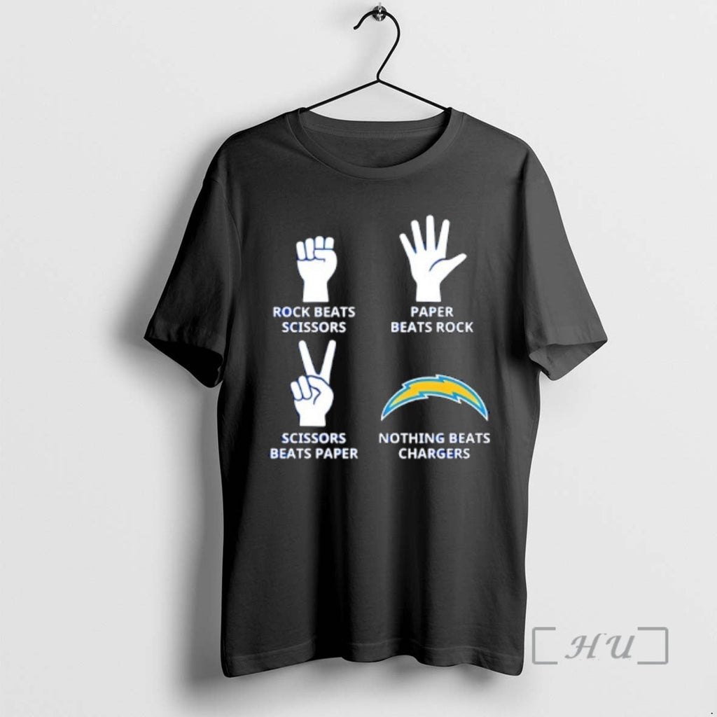 Officials Los Angeles Chargers Nothing Beats Rock Beats Scissors Paper Beats Rock Scissors Beats Paper T-Shirts, Hoodie, Sweatshirt - T-Shirt, Sweatshirt, Hoodie