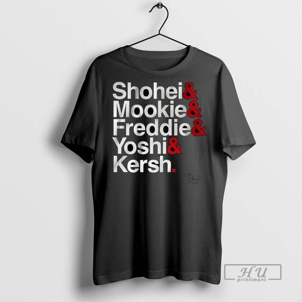 Officials Los Angeles Dodgers Baseball Shohei Mookie Freddie Yoshi Kersh Ampersand Stars T Shirt - T-Shirt, Sweatshirt, Hoodie