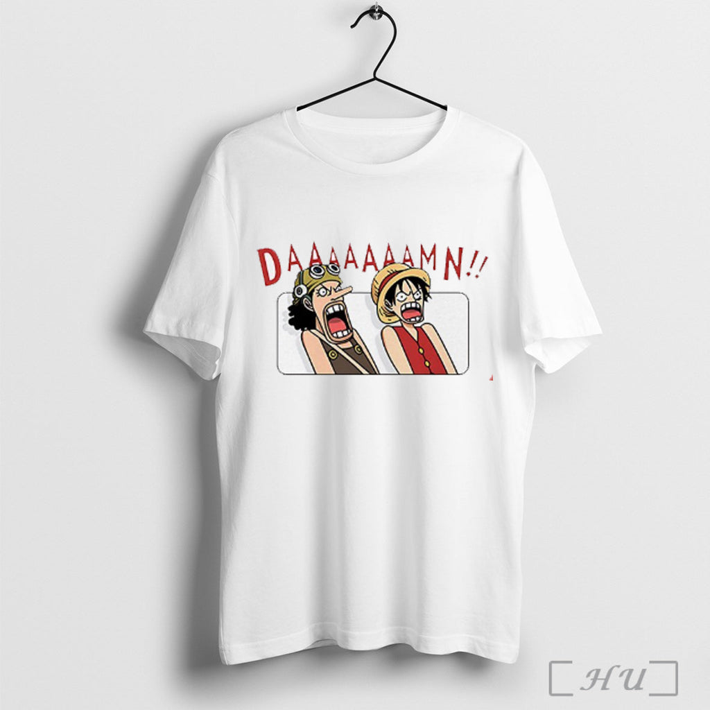 Officials Luffy Usopp Daaamn T Shirt Unisex T-shirt, Sweatshirt, Hoodie, Long Sleeve Tee - T-Shirt, Sweatshirt, Hoodie