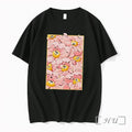 Officials Many Yellow Round Characters With Large Eyes In Pink Flowing Premium T Shirts Sweater - T-Shirt, Sweatshirt, Hoodie