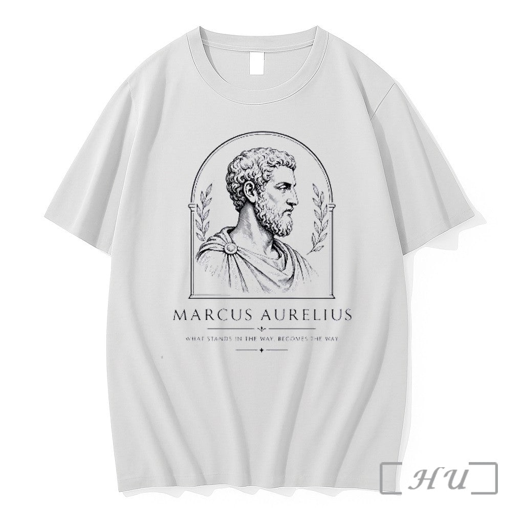 Officials Marcus Aurelius What Stands In The Way Becomes The Way Premium T Shirts Sweater Unisex T-shirt, Sweatshirt, Hoodie, Long Sleeve Tee - T-Shirt, Sweatshirt, Hoodie