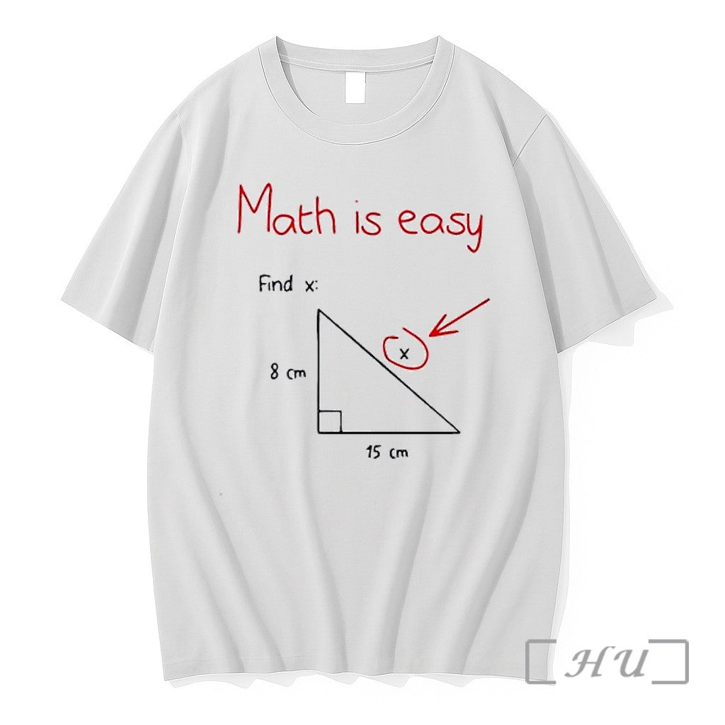 Officials Math Is Easy Find X Right Triangle Pythagorean Theorem Math Premium T Shirts Sweater - T-Shirt, Sweatshirt, Hoodie