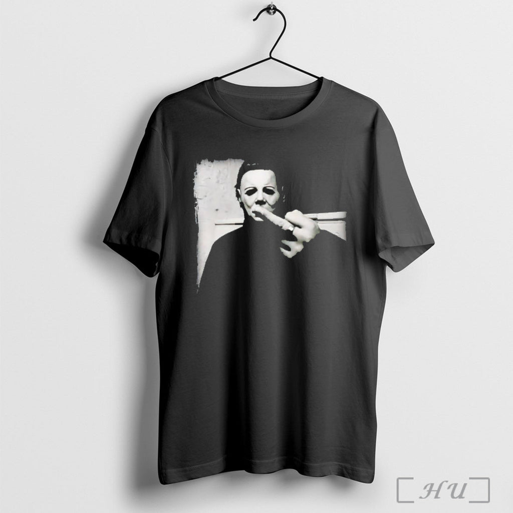 Officials Michael Myers Middle Finger T Shirt Unisex T-shirt, Sweatshirt, Hoodie, Long Sleeve Tee - T-Shirt, Sweatshirt, Hoodie