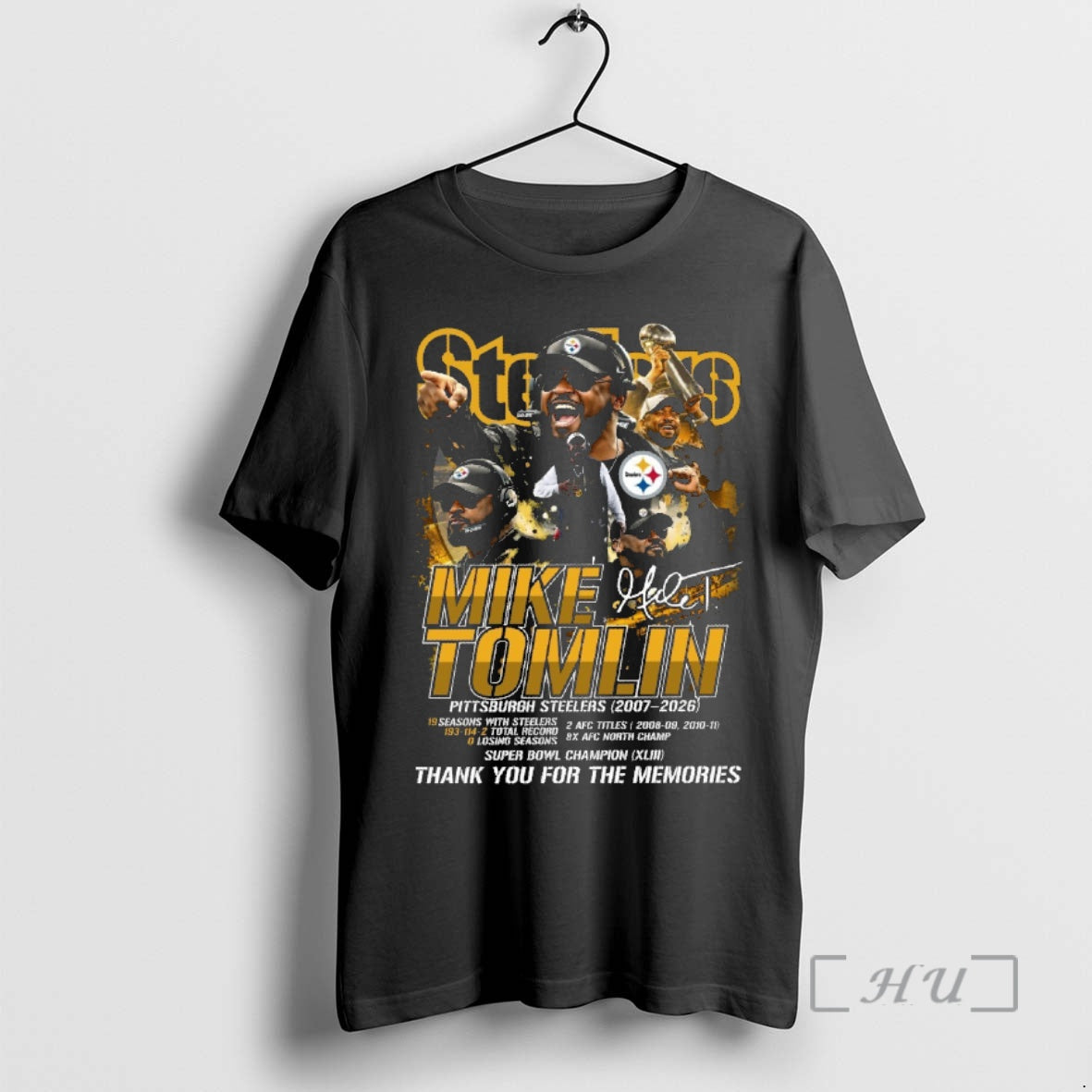 Officials Mike Tomlin 2007 2026 Thank You Memories Signature T-Shirts, Hoodie, Sweatshirt - T-Shirt, Sweatshirt, Hoodie