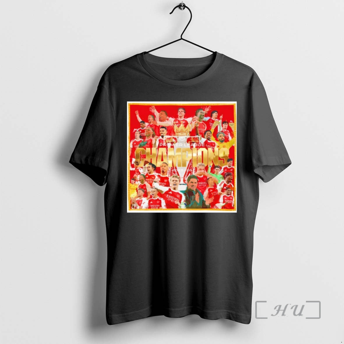 Officials Mikel Arteta Arsenal Fc All Team Premier League Champions 2025 26 Premium T Shirts - T-Shirt, Sweatshirt, Hoodie