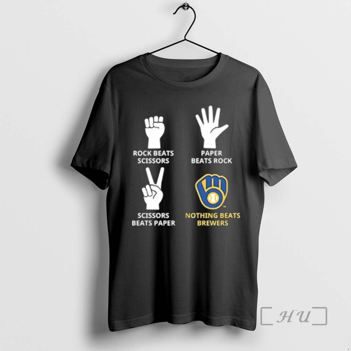 Officials Milwaukee Brewers Nothing Beats Rock Beats Scissors Paper Beats Rock Scissors Beats Paper T-Shirts, Hoodie, Sweatshirt - T-Shirt, Sweatshirt, Hoodie