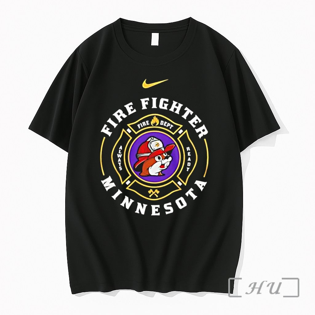 Officials Minnesota Firefighter Bucees Beaver Vikings Helmet Unisex T-shirt, Sweatshirt, Hoodie, Long Sleeve Tee - T-Shirt, Sweatshirt, Hoodie