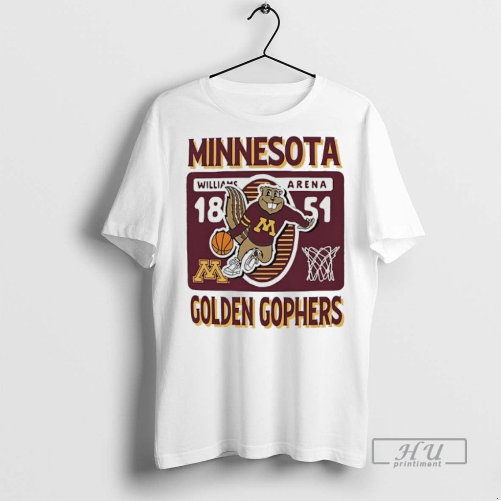 Officials Minnesota Golden Gophers Basketball 1851 Williams Arena Mascot T Shirts Unisex T-shirt, Sweatshirt, Hoodie, Long Sleeve Tee - T-Shirt, Sweatshirt, Hoodie