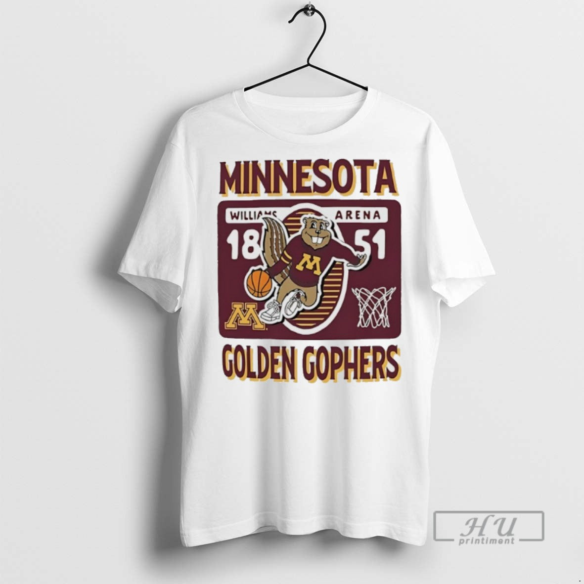 Officials Minnesota Golden Gophers Basketball 1851 Williams Arena Mascot T Shirts Unisex T-shirt, Sweatshirt, Hoodie, Long Sleeve Tee - T-Shirt, Sweatshirt, Hoodie