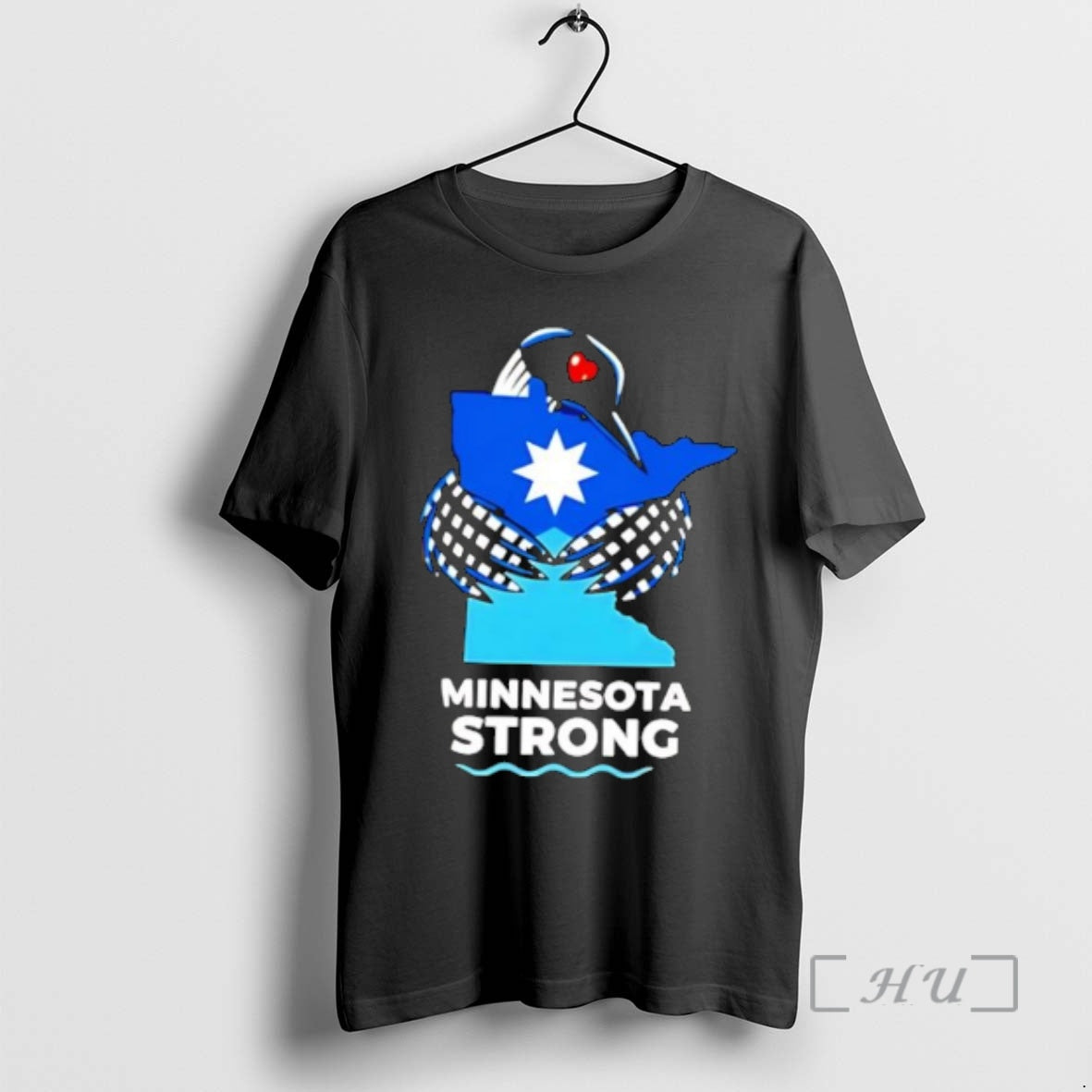 Officials Minnesota Strong State Outline Loon Heart Logo T-Shirts, Hoodie, Sweatshirt - T-Shirt, Sweatshirt, Hoodie