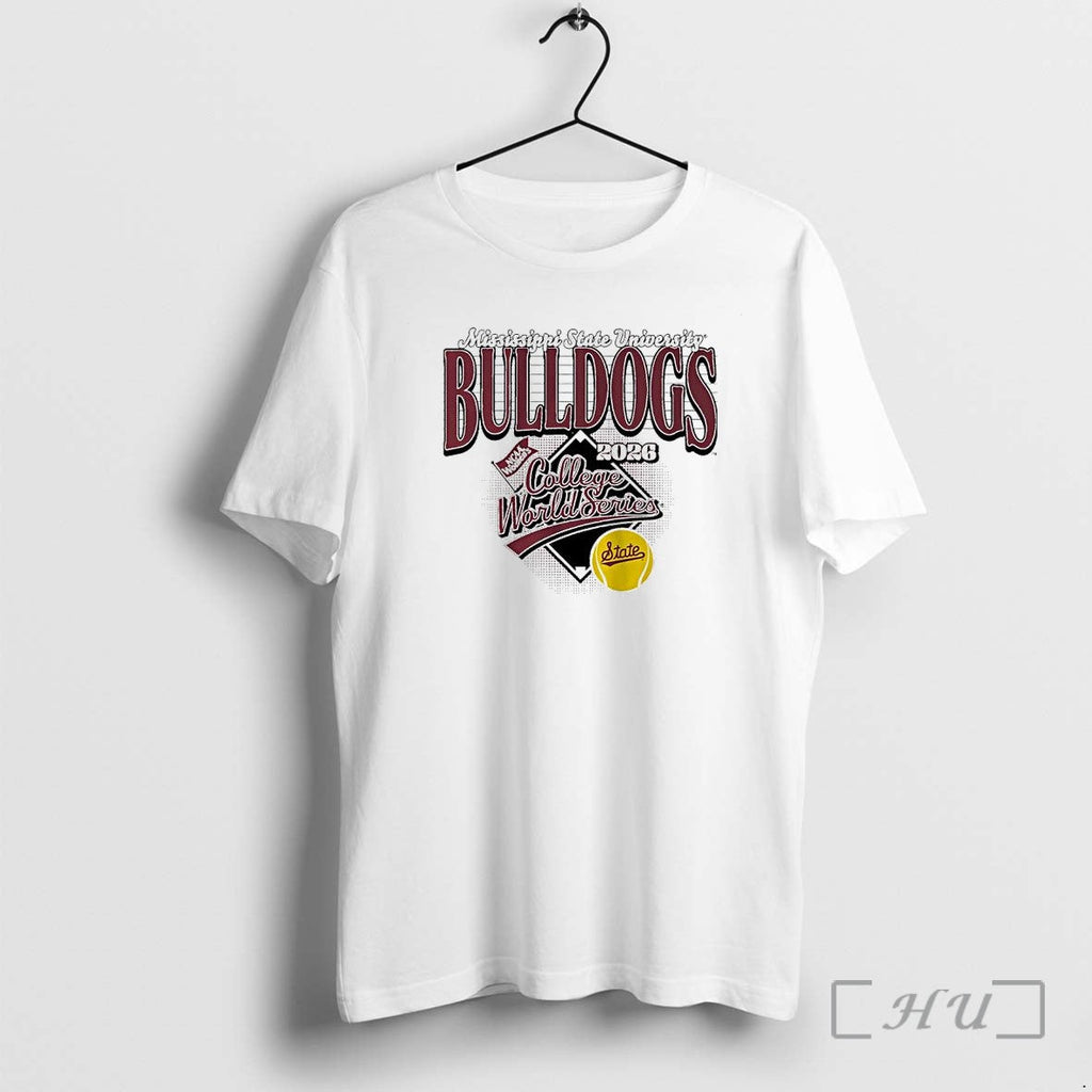 Officials Mississippi State University Bulldogs Ncaa Womens College World Series 2026 Softball Premium T Shirts - T-Shirt, Sweatshirt, Hoodie