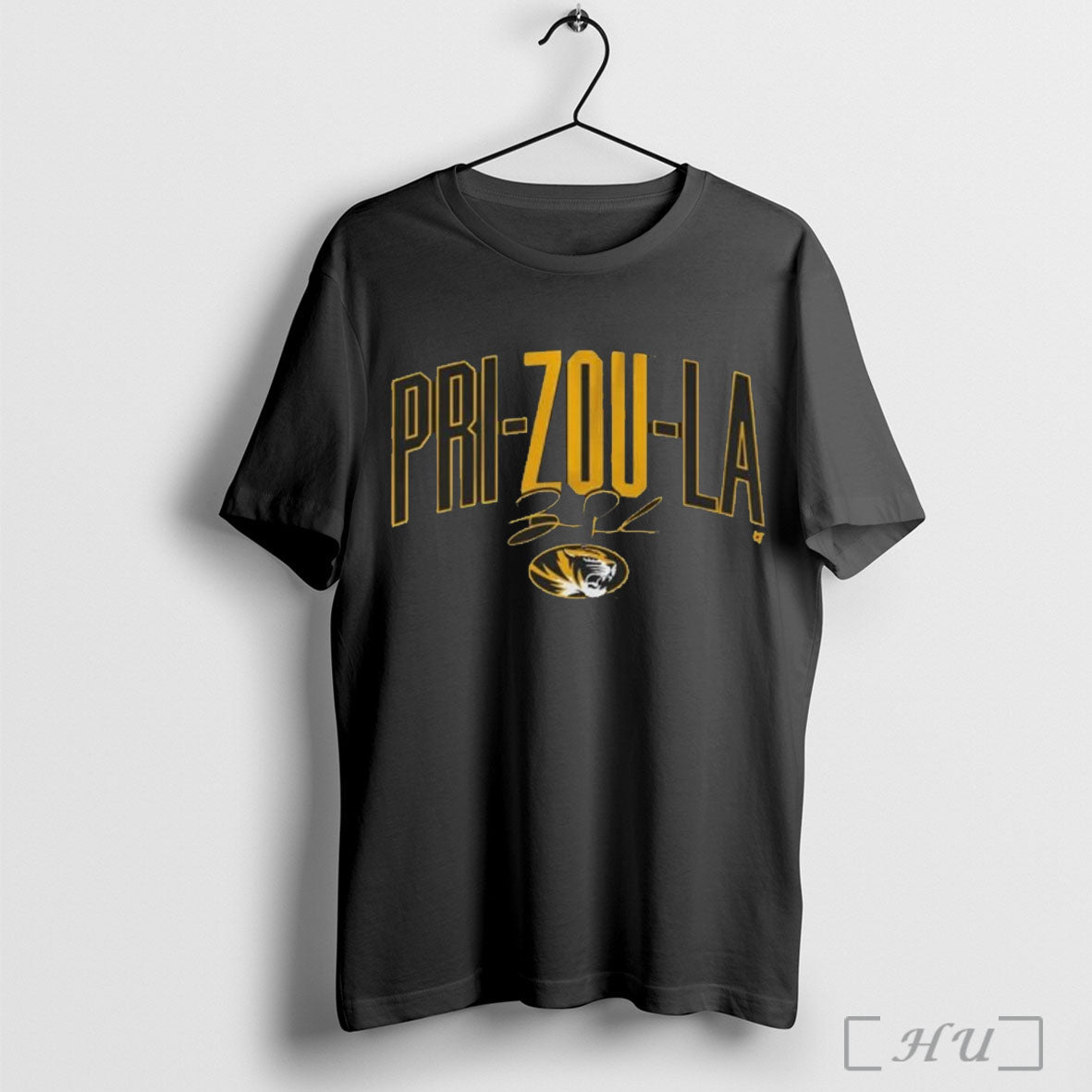 Officials Missouri Football Beau Pribula Pri Zou La Signature T Shirt Unisex T-shirt, Sweatshirt, Hoodie, Long Sleeve Tee - T-Shirt, Sweatshirt, Hoodie