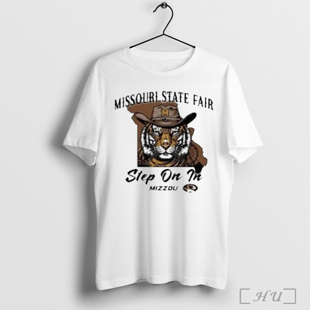 Officials Missouri State Fair Step On In Missouri Tigers Cowboy Shirt T Shirt Unisex T-shirt, Sweatshirt, Hoodie, Long Sleeve Tee - T-Shirt, Sweatshirt, Hoodie