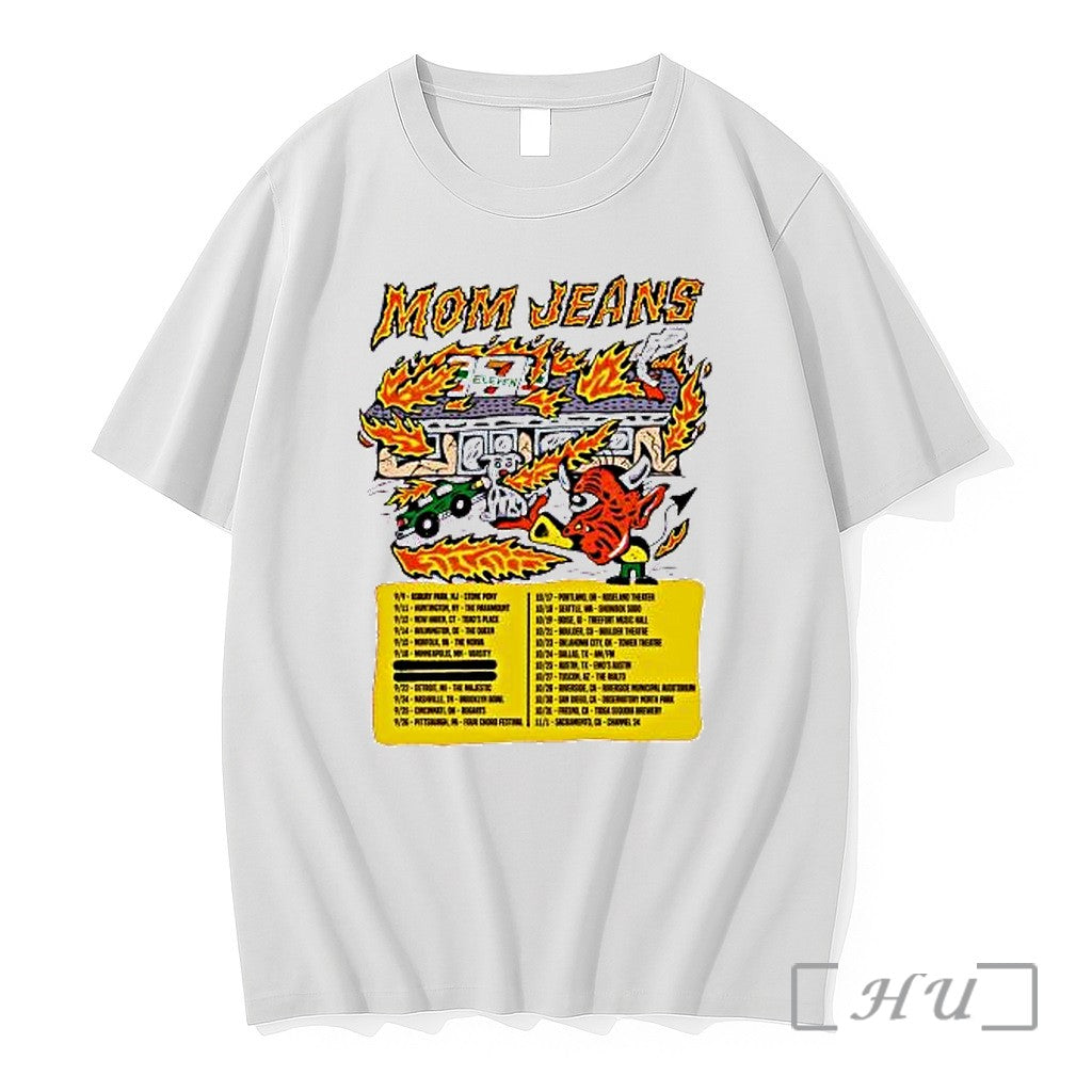 Officials Mom Jeans Fire Dog Devil Tour Premium T Shirts Sweater Hoodie Jpg Unisex T-shirt, Sweatshirt, Hoodie, Long Sleeve Tee - T-Shirt, Sweatshirt, Hoodie