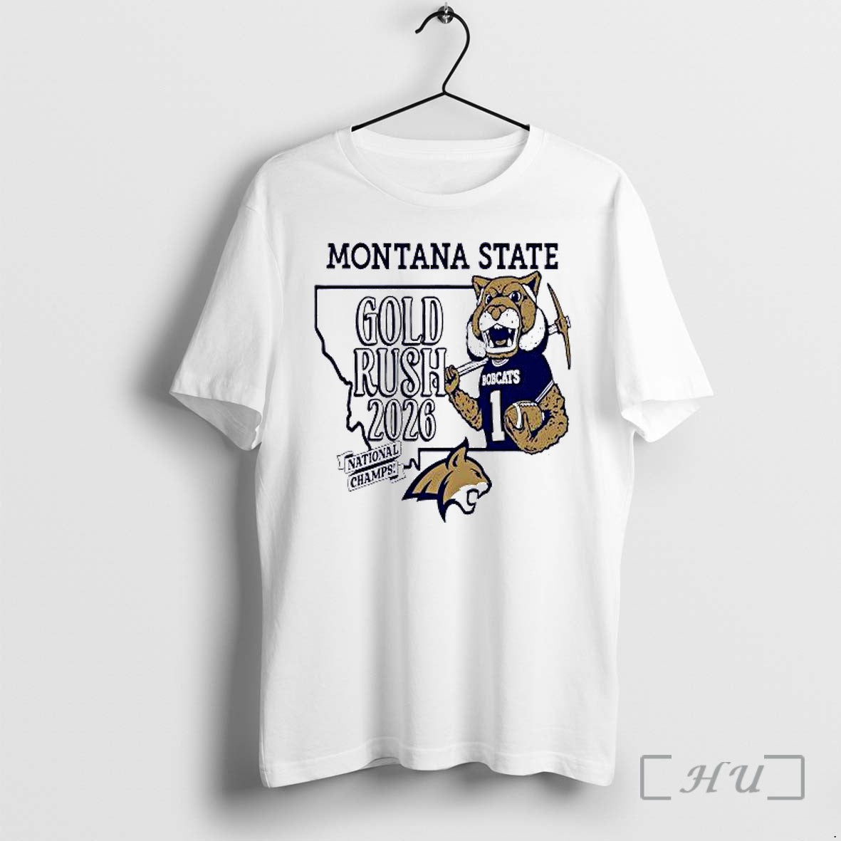 Officials Montana State Gold Rush Ncaa 2026 National Champs Bobcats Unisex T-shirt, Sweatshirt, Hoodie, Long Sleeve Tee - T-Shirt, Sweatshirt, Hoodie