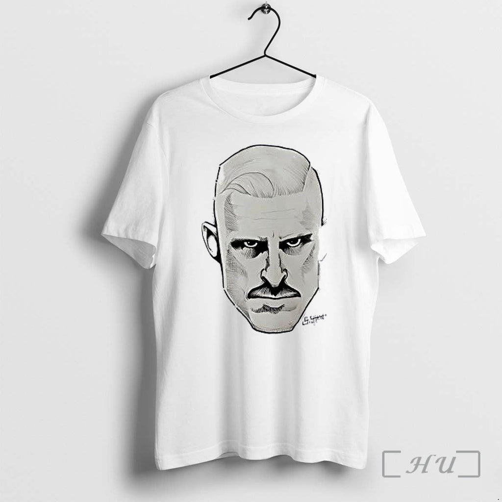 Officials Mustache Man Portrait Inmustache Man Portrait Shirttense Gaze Slick Back Hair Premium T Shirts - T-Shirt, Sweatshirt, Hoodie
