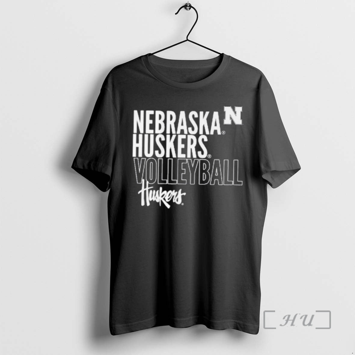 Officials Nebraska Huskiers Volleyball Text Logo T-Shirts, Hoodie, Sweatshirt - T-Shirt, Sweatshirt, Hoodie