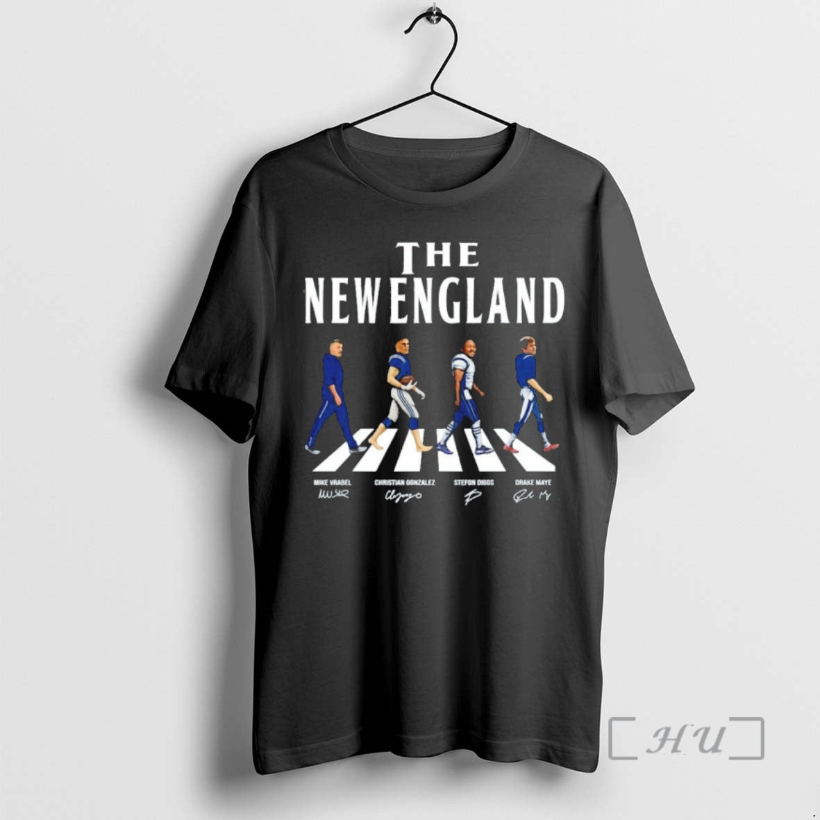 Officials New England Walking Road Signatures Football Drake Maye Stefon Diggs T-Shirts, Hoodie, Sweatshirt - T-Shirt, Sweatshirt, Hoodie