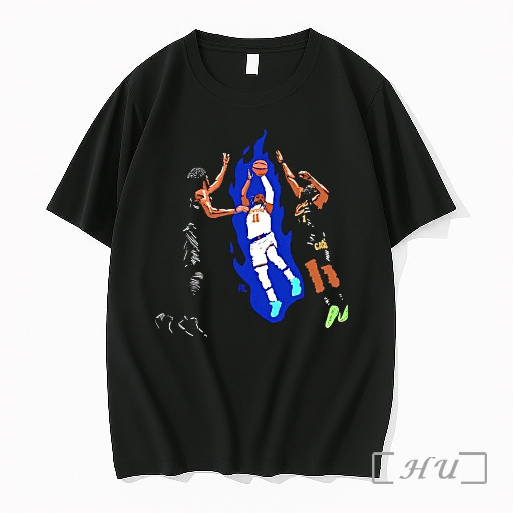 Officials New York 11 Basketball Player Blue Flames Unisex T-shirt, Sweatshirt, Hoodie, Long Sleeve Tee - T-Shirt, Sweatshirt, Hoodie