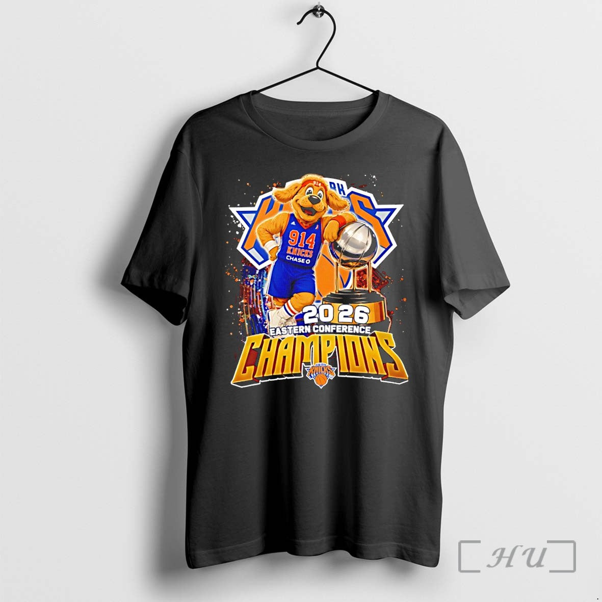 Officials New York 914 Knicks Chase 2026 Eastern Conference Champions Mascot Trophy Premium T Shirts - T-Shirt, Sweatshirt, Hoodie
