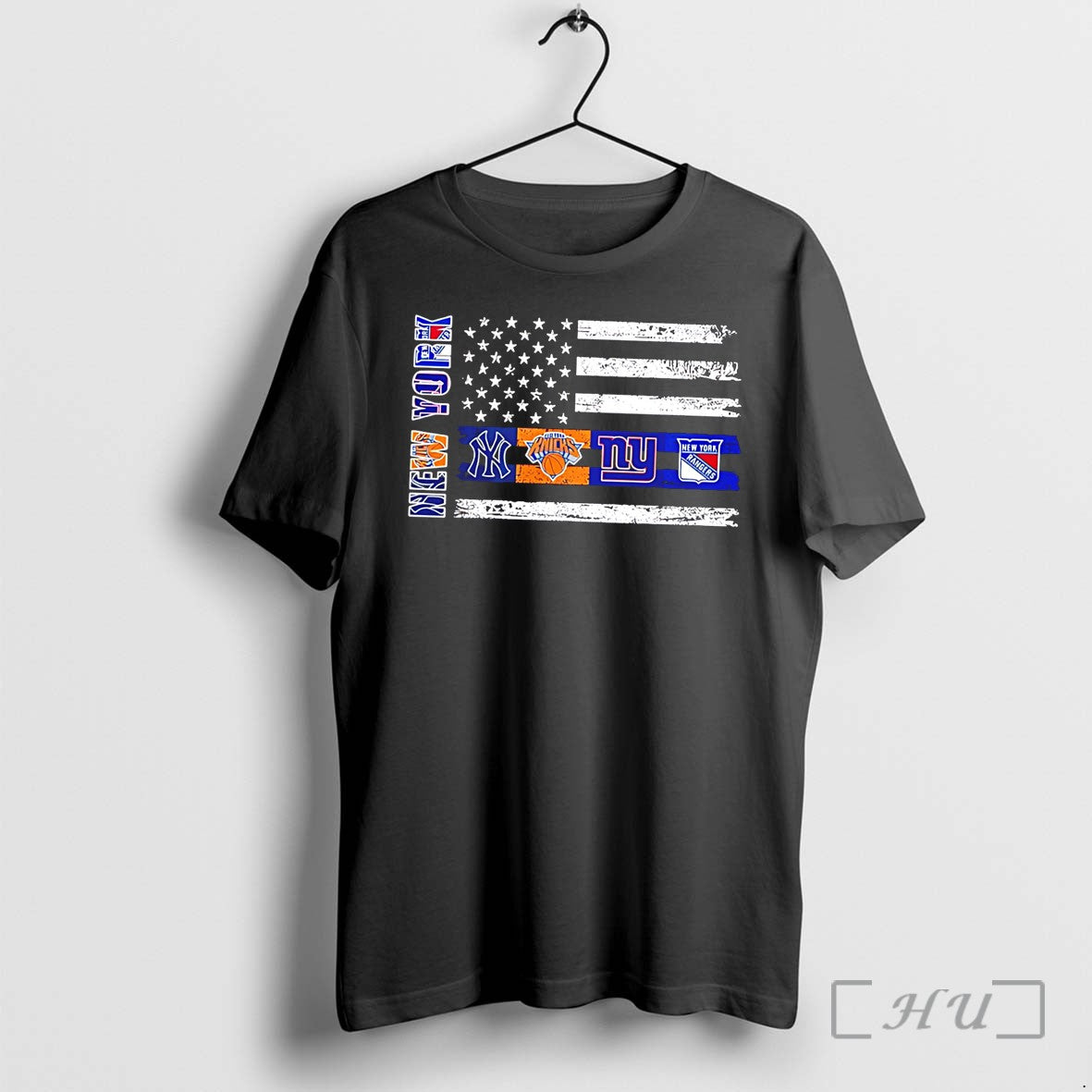 Officials New York City Sports Teams Logos Flag Tee Unisex T-shirt, Sweatshirt, Hoodie, Long Sleeve Tee - T-Shirt, Sweatshirt, Hoodie