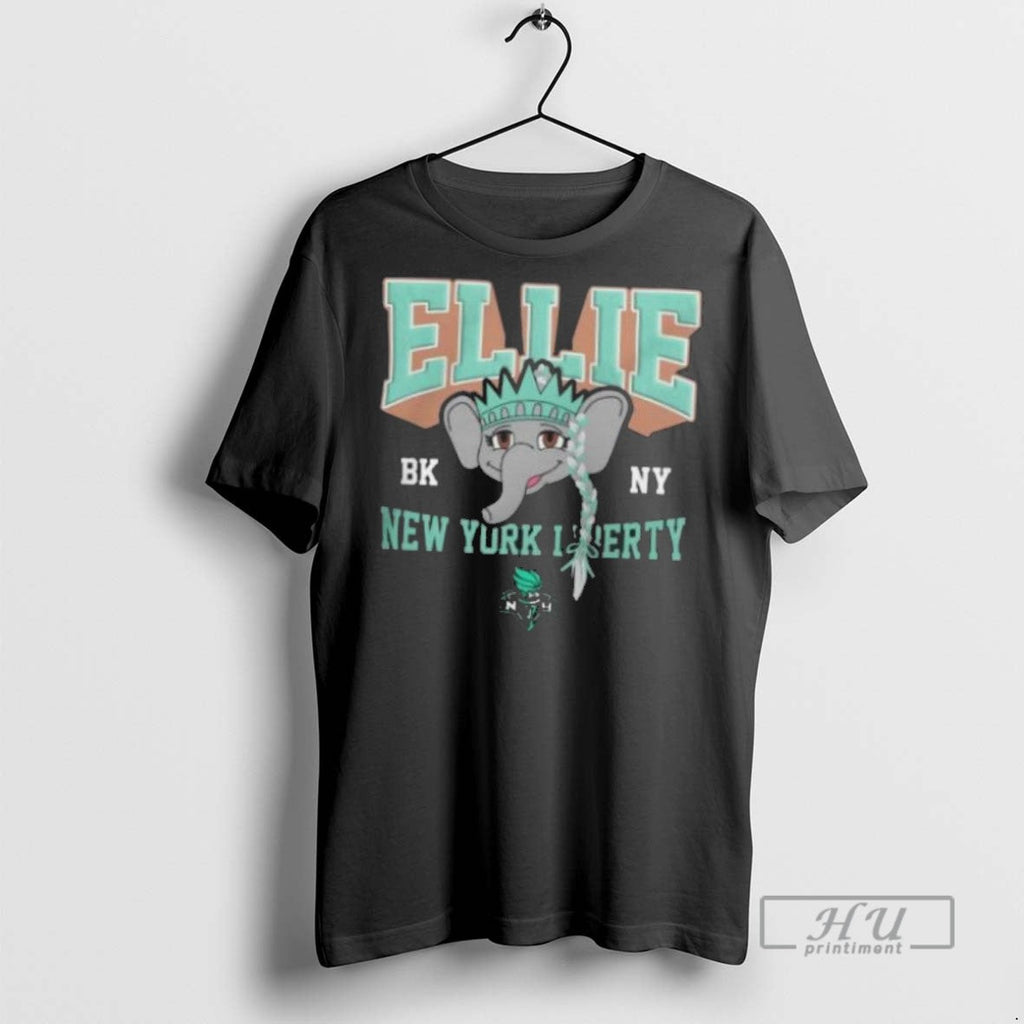 Officials New York Liberty Ellie Mascot Urban Graphic T Shirt Unisex T-shirt, Sweatshirt, Hoodie, Long Sleeve Tee - T-Shirt, Sweatshirt, Hoodie