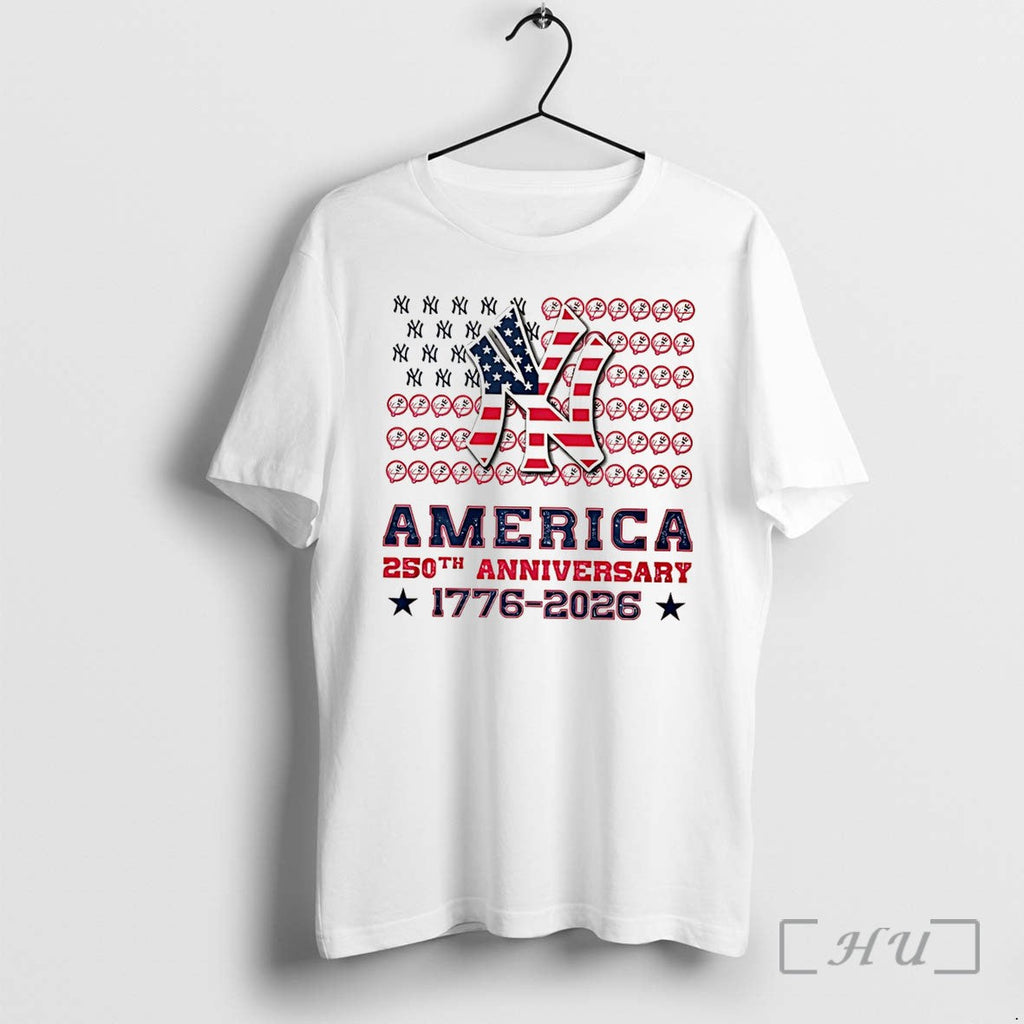 Officials New York Yankees America 250th Anniversary 1776 2026 Graphic Tee Premium T Shirts Sweater - T-Shirt, Sweatshirt, Hoodie