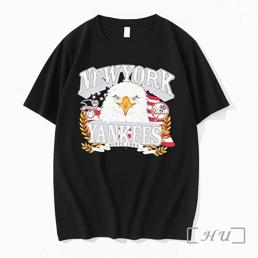 Officials New York Yankees Americana Eagle Celebrating Americas 250th Tee Unisex T-shirt, Sweatshirt, Hoodie, Long Sleeve Tee - T-Shirt, Sweatshirt, Hoodie