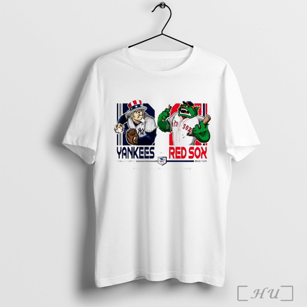 Officials New York Yankess Vs Boston Red Sox American Leaguewild Card Mascot T Shirt Unisex T-shirt, Sweatshirt, Hoodie, Long Sleeve Tee - T-Shirt, Sweatshirt, Hoodie